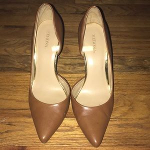 Camel side cut heels.